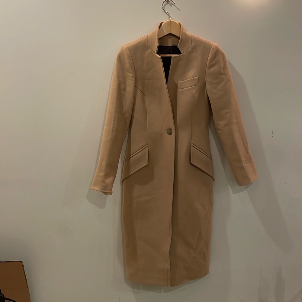 Camel wool fall coat